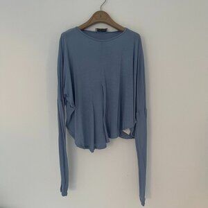 Alysi Angora Blend Blue Long Sleeve Top